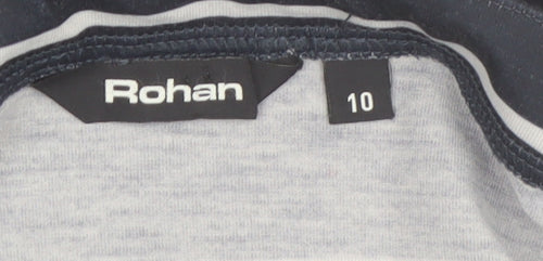 Rohan Womens Blue Striped 3/4 Sleeve Strata Top Size 10