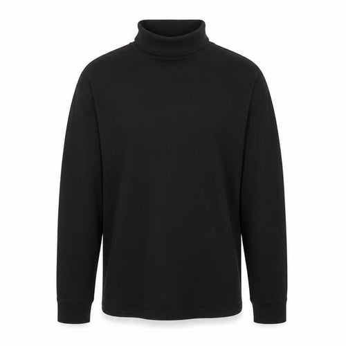 Mountain Warehouse Men's Black Cotton Thermal Roll Neck Long Sleeve Top Size L
