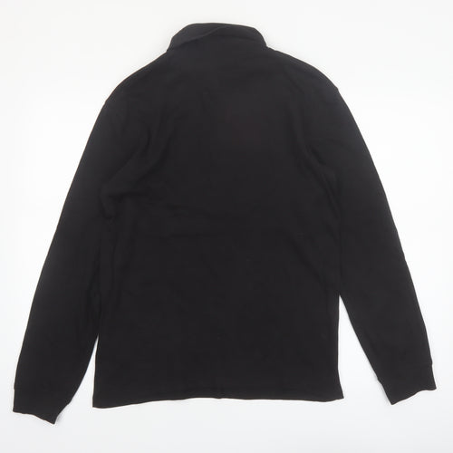 Mountain Warehouse Men's Black Cotton Thermal Roll Neck Long Sleeve Top Size L