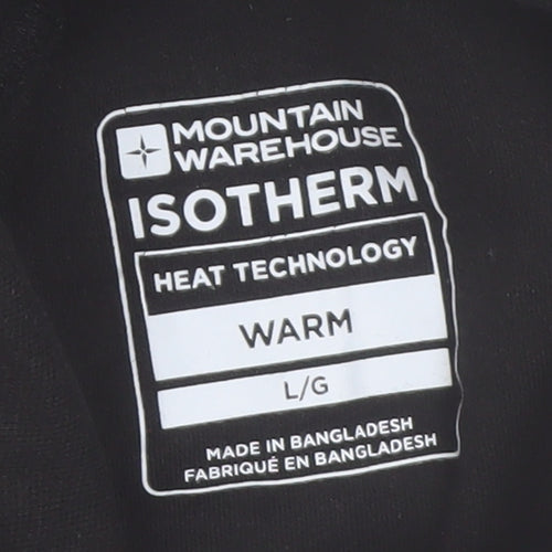 Mountain Warehouse Men's Black Cotton Thermal Roll Neck Long Sleeve Top Size L