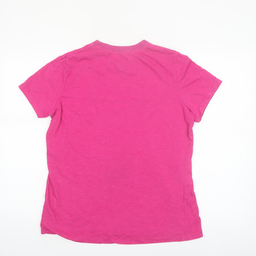 Nike Women's Pink Dri-Fit Crew Neck Sports T-Shirt Size L