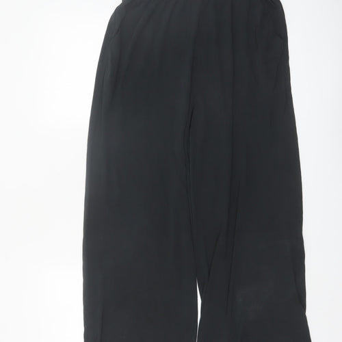 Grace & Mila Women's Black Wide-Leg Modal Blend Trousers S