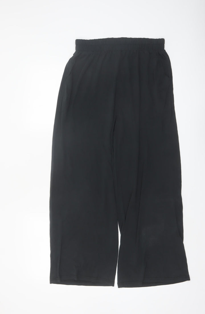 Grace & Mila Women's Black Wide-Leg Modal Blend Trousers S