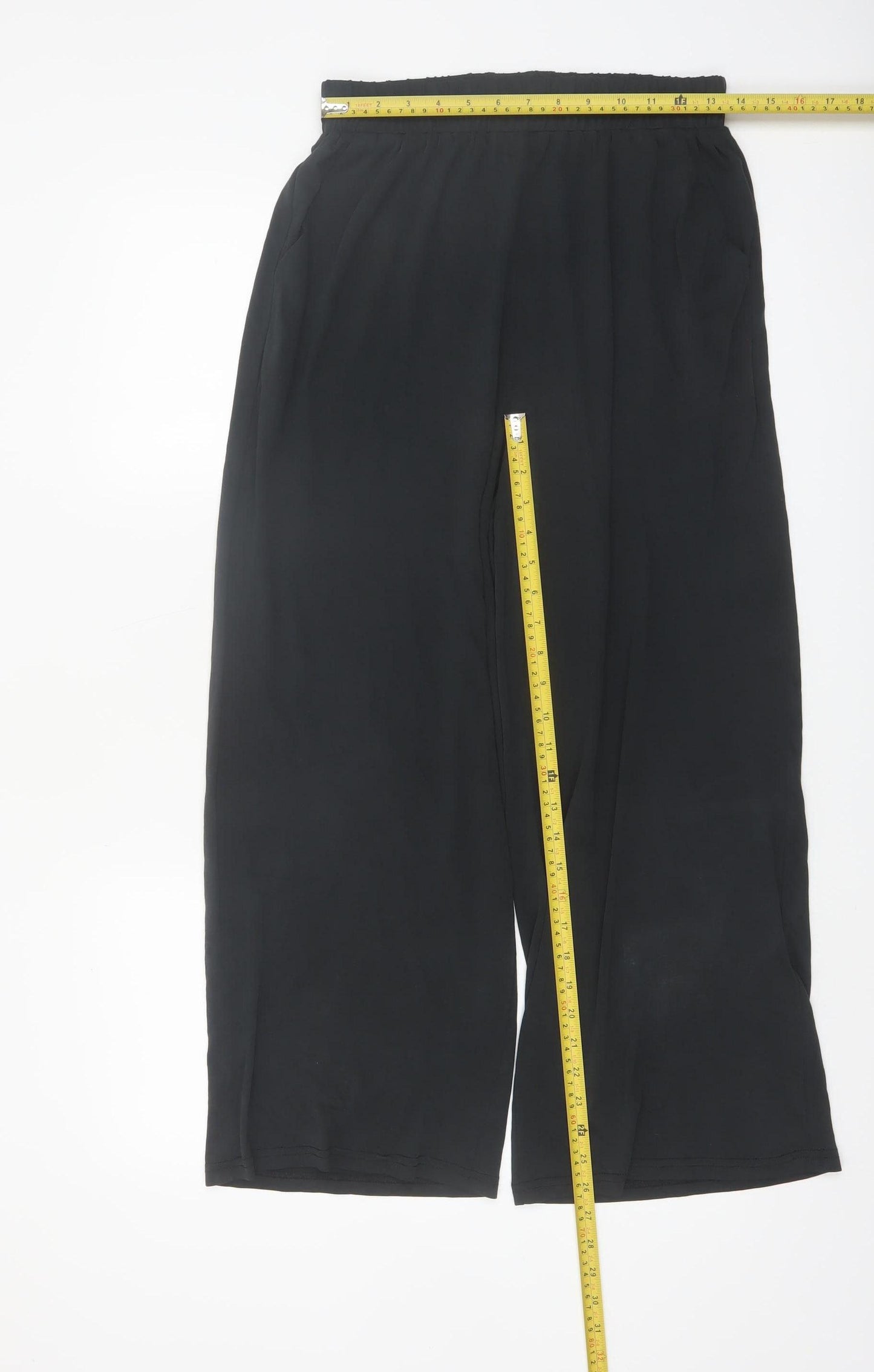 Grace & Mila Women's Black Wide-Leg Modal Blend Trousers S