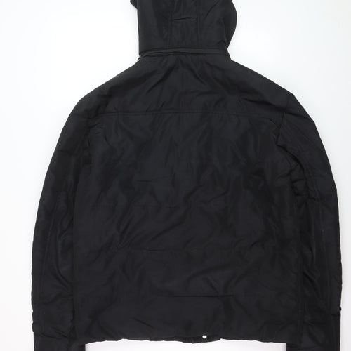 Seven Lemon Men’s Black Hooded Puffer Jacket L Winter Casual