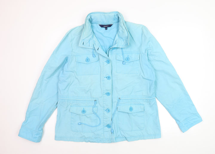 Debenhams Women's Blue Cotton Anorak Jacket Size 14