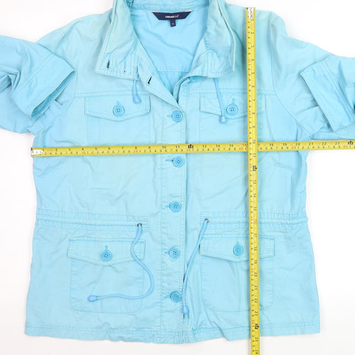 Debenhams Women's Blue Cotton Anorak Jacket Size 14