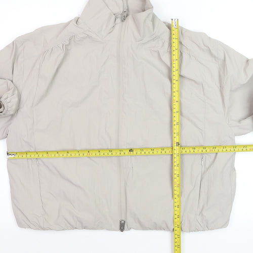 Marks and Spencer Women's Grey Shower Resistant Cropped Windbreaker Jacket Size S