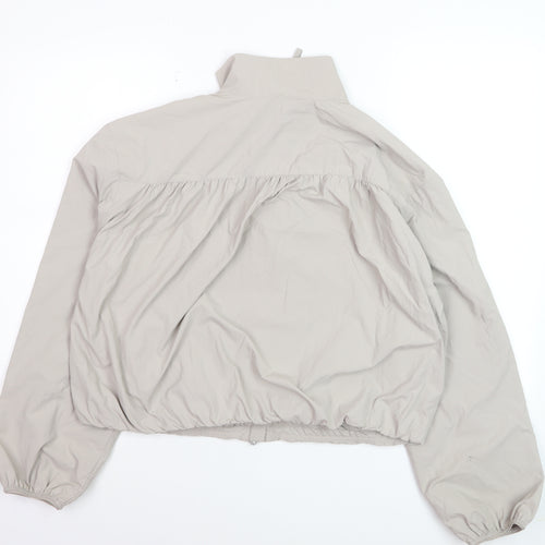 Marks and Spencer Women's Grey Shower Resistant Cropped Windbreaker Jacket Size S