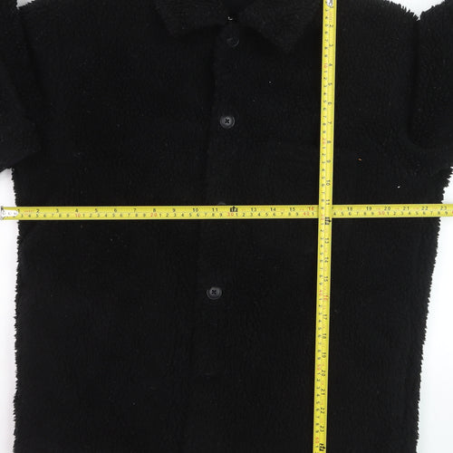 Uniqlo Men's Black Fleece Button Cardigan Sweatshirt S