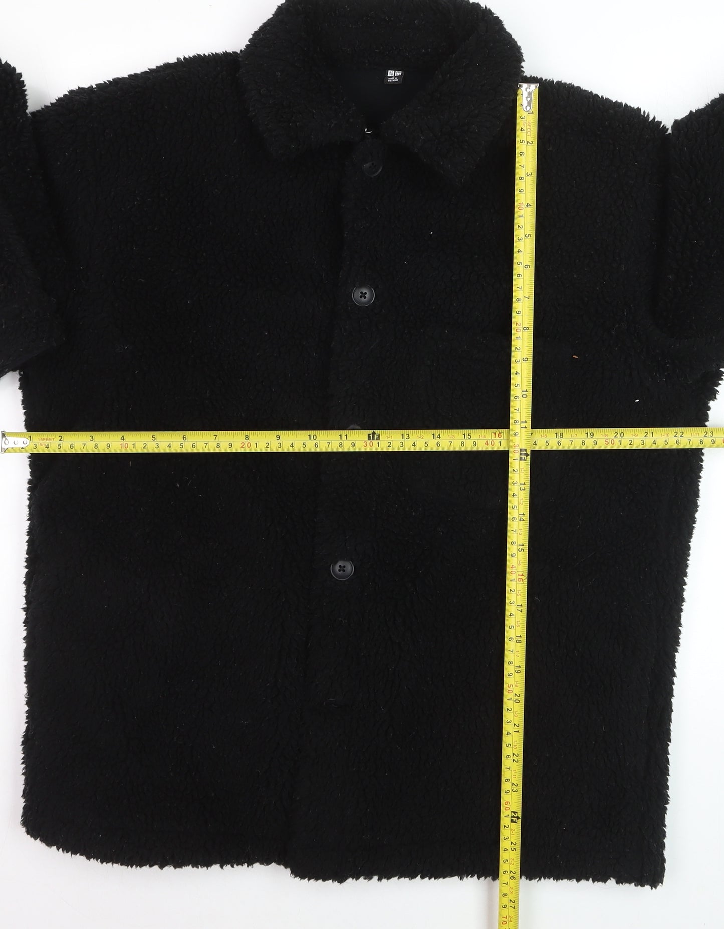 Uniqlo Men's Black Fleece Button Cardigan Sweatshirt S