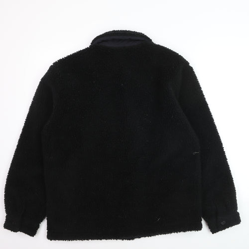 Uniqlo Men's Black Fleece Button Cardigan Sweatshirt S