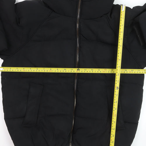 Pull & Bear Women’s Black XS Hooded Puffer Jacket Winter Coat
