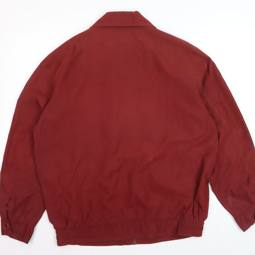 Damart Men's Red Bomber Jacket Size 38 Regular Lined Classic Style