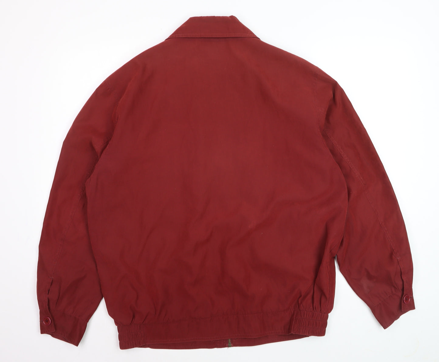 Damart Men's Red Bomber Jacket Size 38 Regular Lined Classic Style
