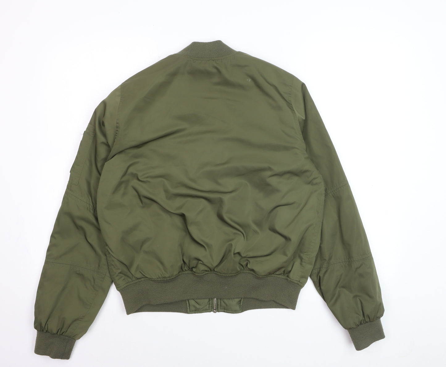 Dorothy Perkins Women Green Size 12 Bomber Jacket Casual Zip Front