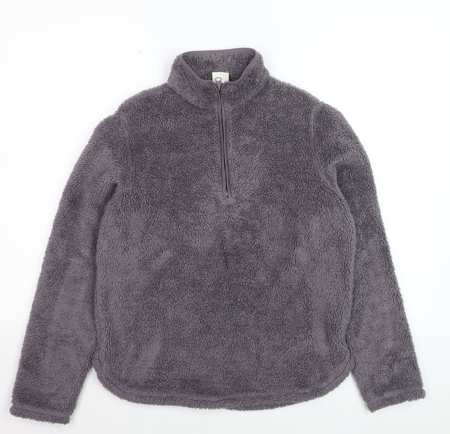 H&M Women Grey XS 1/2 Zip Fleece Pullover Sweatshirt
