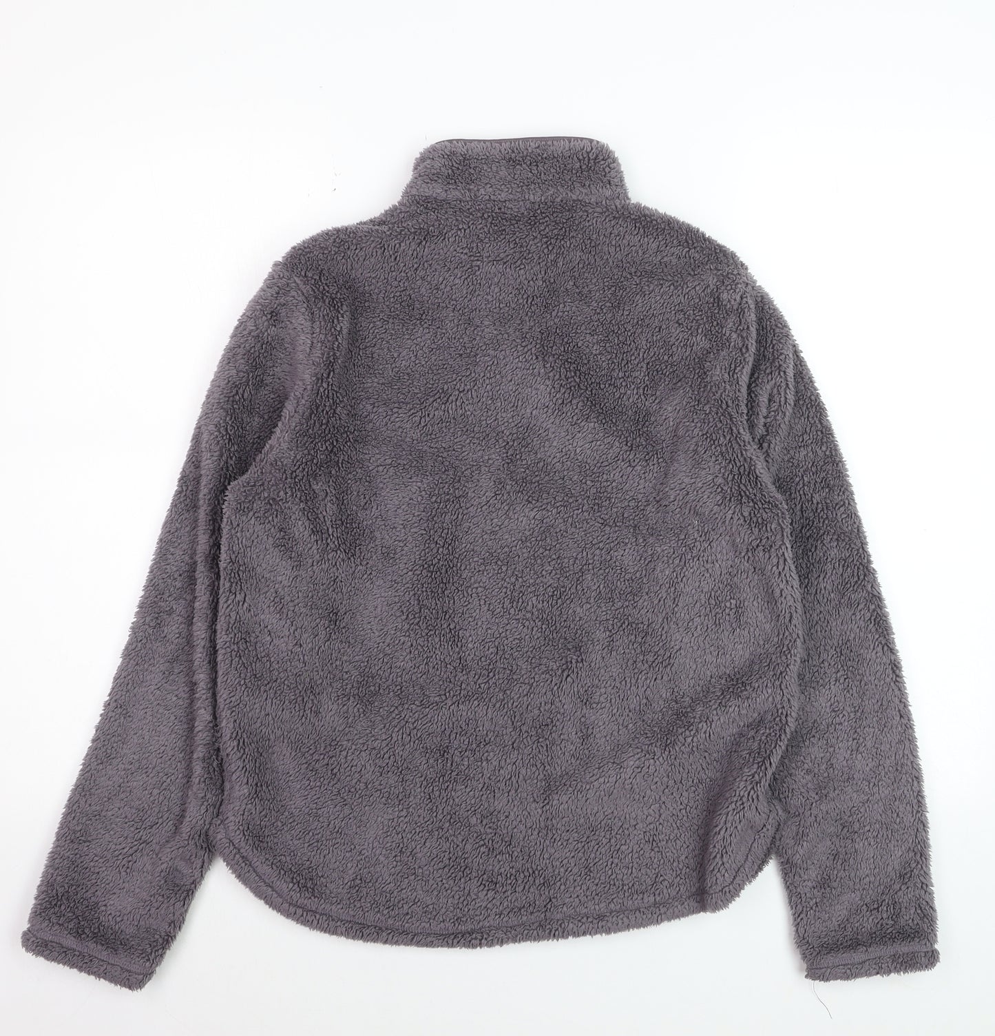 H&M Women Grey XS 1/2 Zip Fleece Pullover Sweatshirt