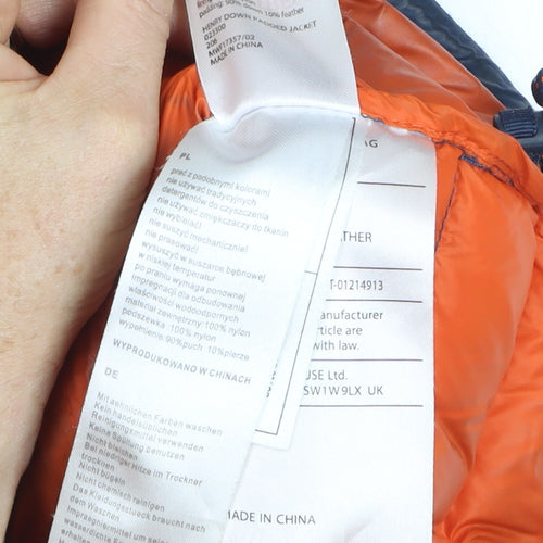 Mountain Warehouse Men's Blue XL Hooded Down Puffer Jacket