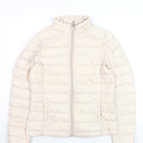 Marks and Spencer Women's Pink Puffer Jacket Size 10 Quilted Lightweight