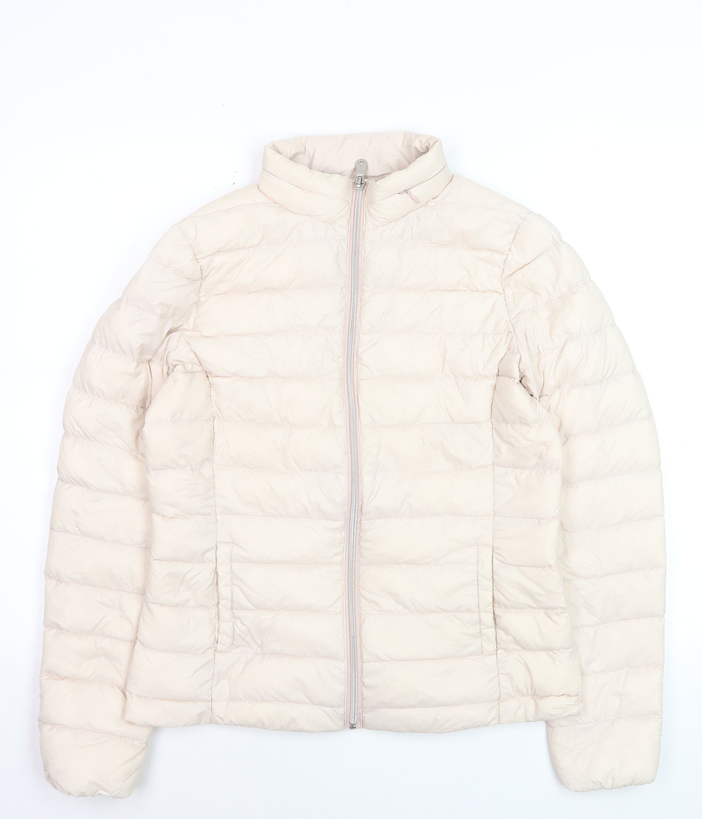 Marks and Spencer Women's Pink Puffer Jacket Size 10 Quilted Lightweight