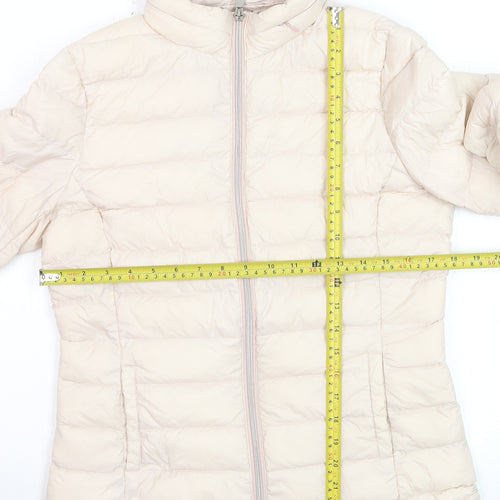 Marks and Spencer Women's Pink Puffer Jacket Size 10 Quilted Lightweight