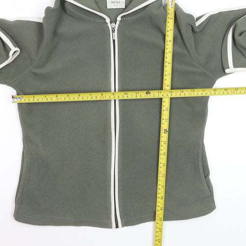 Next Women’s Green Full Zip Fleece Hoodie UK 10