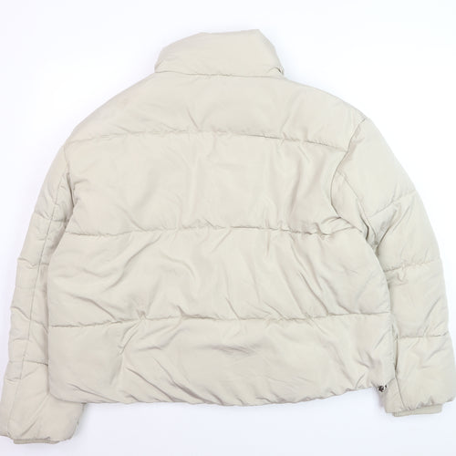 Primark Women's Beige XL Puffer Jacket Full Zip Winter Coat