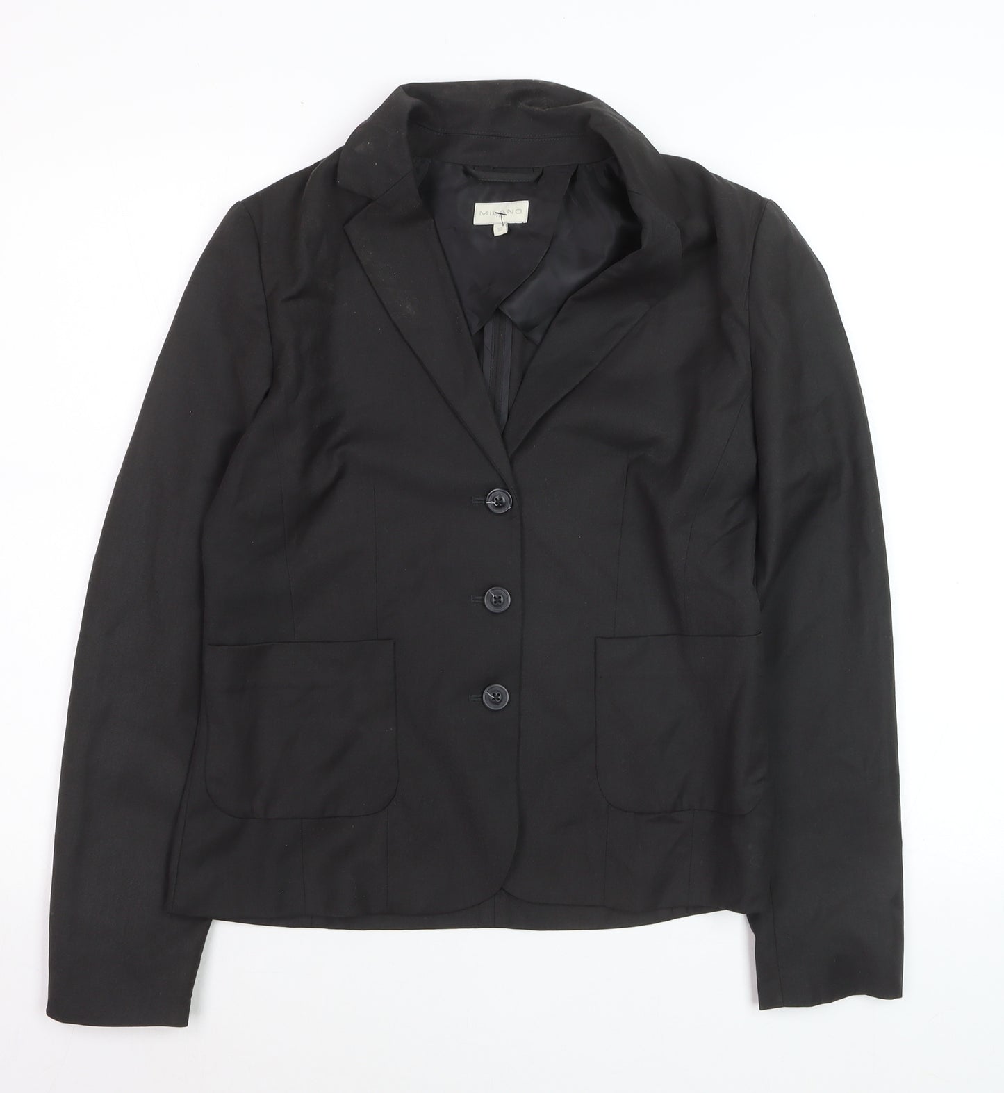 Milano Women Black Size 10 Classic Single-Breasted Blazer