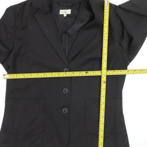 Milano Women Black Size 10 Classic Single-Breasted Blazer