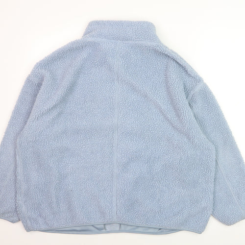 Primark Cares Women Blue 1/4 Zip Fleece Pullover Sweatshirt M