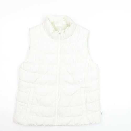 GAP Women’s White Puffer ColdControl Waistcoat Size S