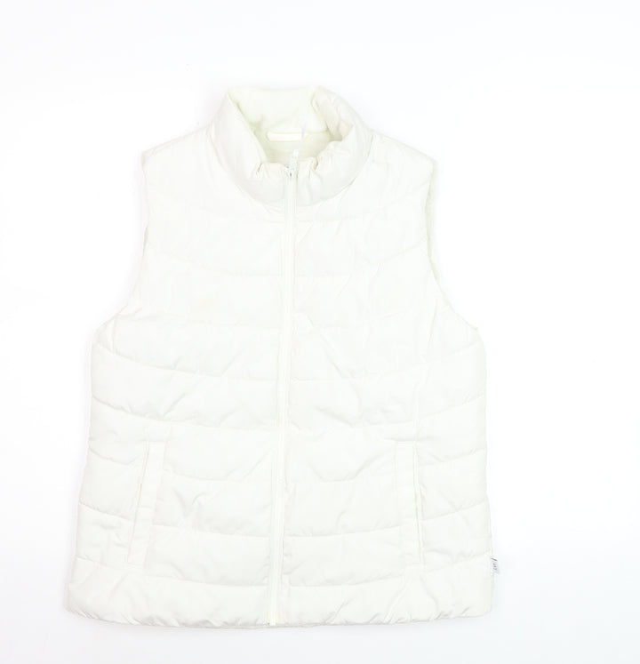 GAP Women’s White Puffer ColdControl Waistcoat Size S