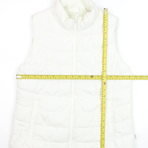 GAP Women’s White Puffer ColdControl Waistcoat Size S
