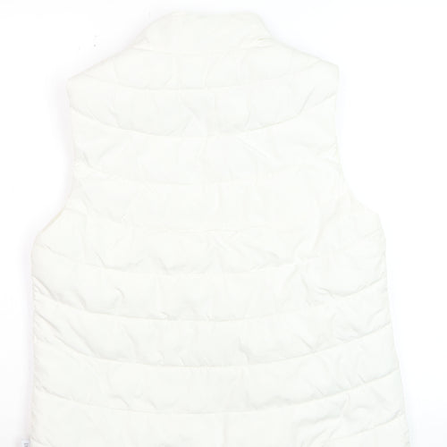 GAP Women’s White Puffer ColdControl Waistcoat Size S