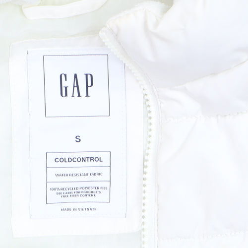 GAP Women’s White Puffer ColdControl Waistcoat Size S
