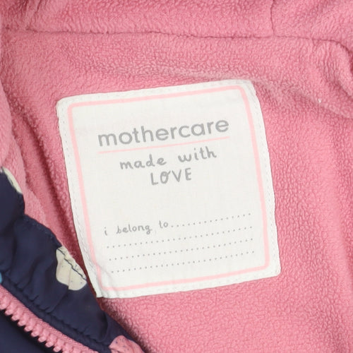 Mothercare Girls Multicoloured Polka Dot Hooded Puffer Jacket 3-4 Years