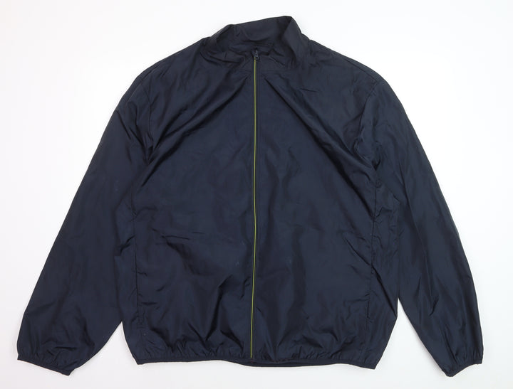 Tu Men Blue 2XL Lightweight Polyester Windbreaker Jacket