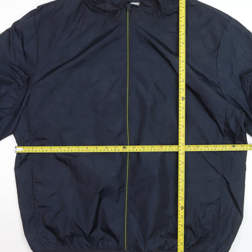 Tu Men Blue 2XL Lightweight Polyester Windbreaker Jacket