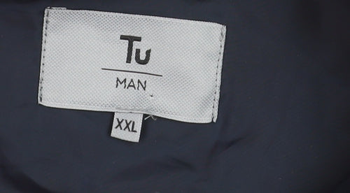 Tu Men Blue 2XL Lightweight Polyester Windbreaker Jacket