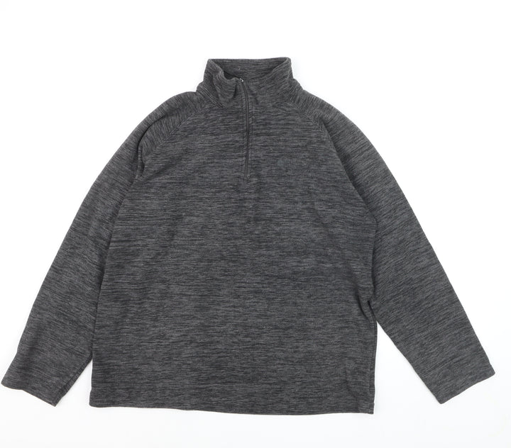 Mountain Warehouse Men's Grey Fleece 1/4 Zip Pullover Sweatshirt M