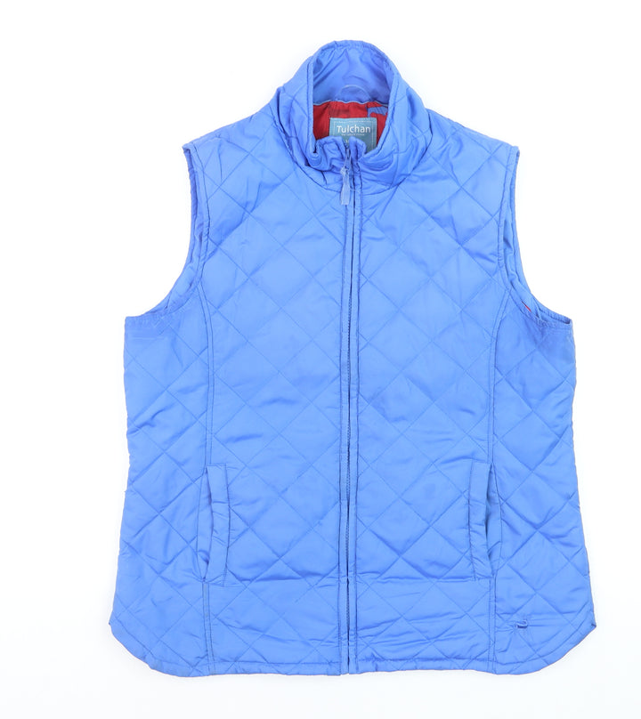 Tulchan Women's Blue Quilted Lightweight Waistcoat Size 16