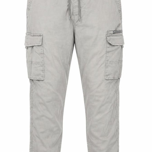 Denim Co Men Beige Cargo Trousers L Relaxed Fit Jogger Style