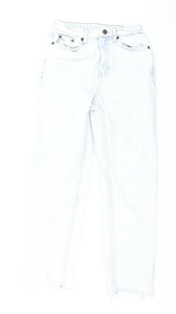 Topshop Women's Blue Size 8 Straight Leg Jeans 26W 32L