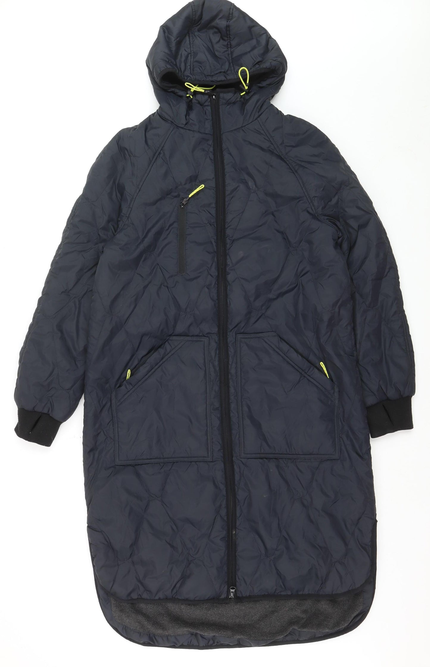 Marks and Spencer Women’s Black Long Hooded Puffer Coat Size 10