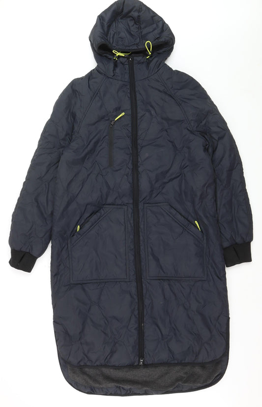 Marks and Spencer Women’s Black Long Hooded Puffer Coat Size 10