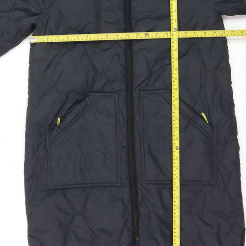 Marks and Spencer Women’s Black Long Hooded Puffer Coat Size 10