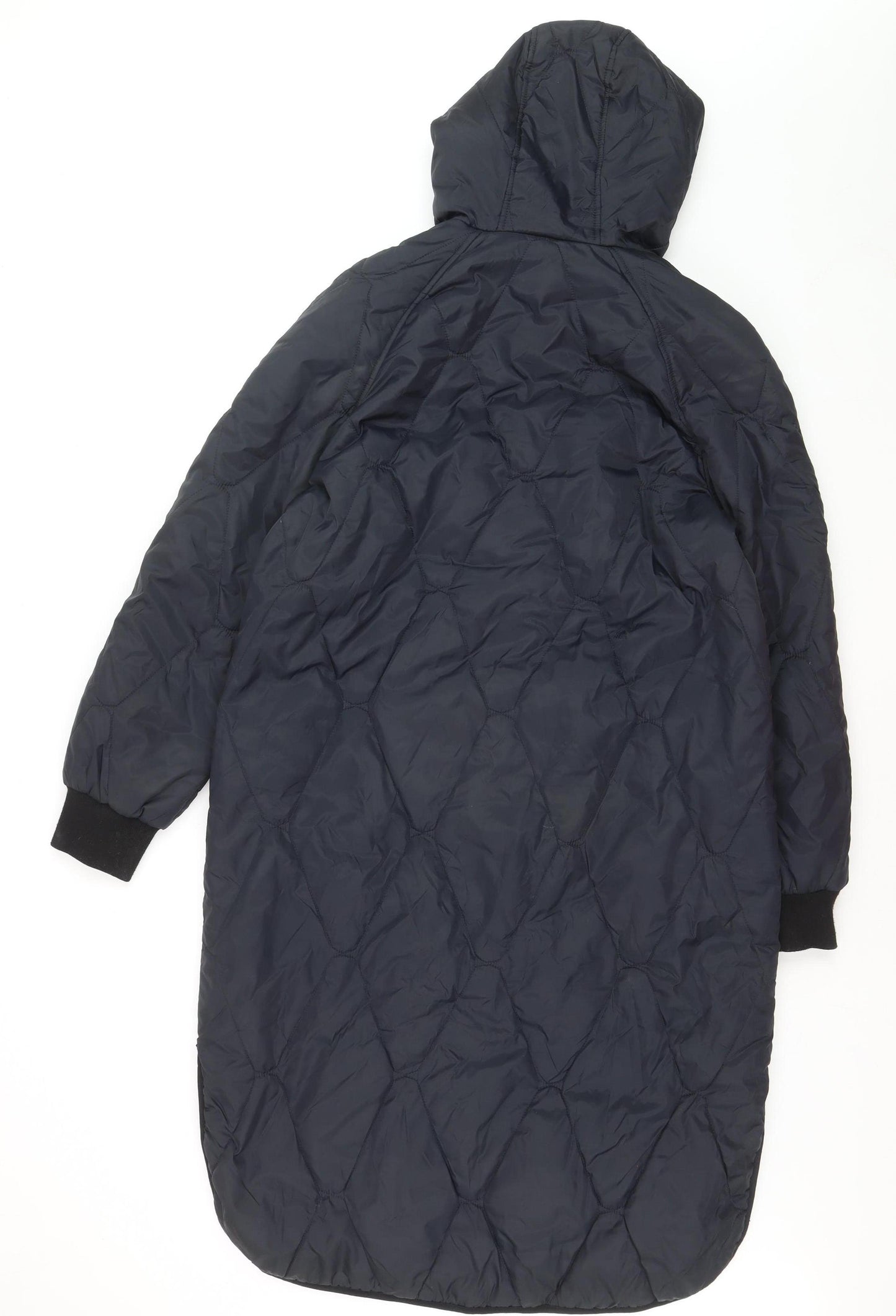 Marks and Spencer Women’s Black Long Hooded Puffer Coat Size 10