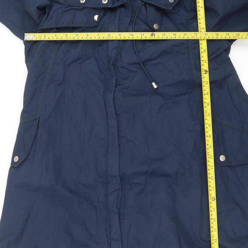 Marks and Spencer Women's Blue Hooded Parka Coat Size 10