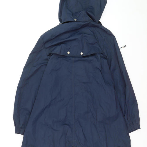 Marks and Spencer Women's Blue Hooded Parka Coat Size 10